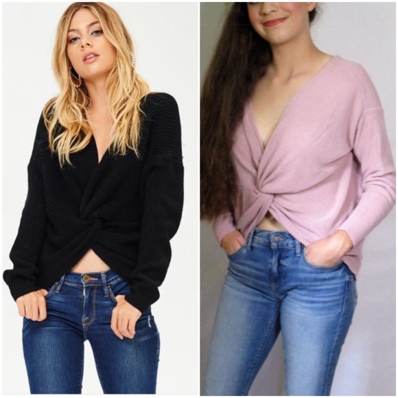 🔴 Lilac Reversible Twist Back Sweater NWT Size XS/0/2 - Picture 5 of 9